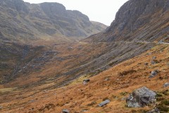 Nahe dem Bealach na Ba Aussichtspunkt, Pass nach Applecross, Highlands, Schottland