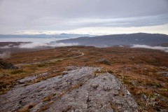 Nahe dem Bealach na Ba Aussichtspunkt, Pass nach Applecross, Highlands, Schottland